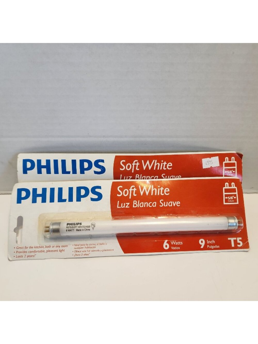 Philips T5 9" Fluorescent Tube Light – F6T5 Soft White 6W – G5 Bi‑Pin